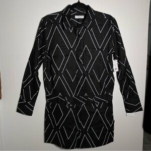 Equipment Femme Valerie Linen Black & White Short Playsuit Romper Geometric,